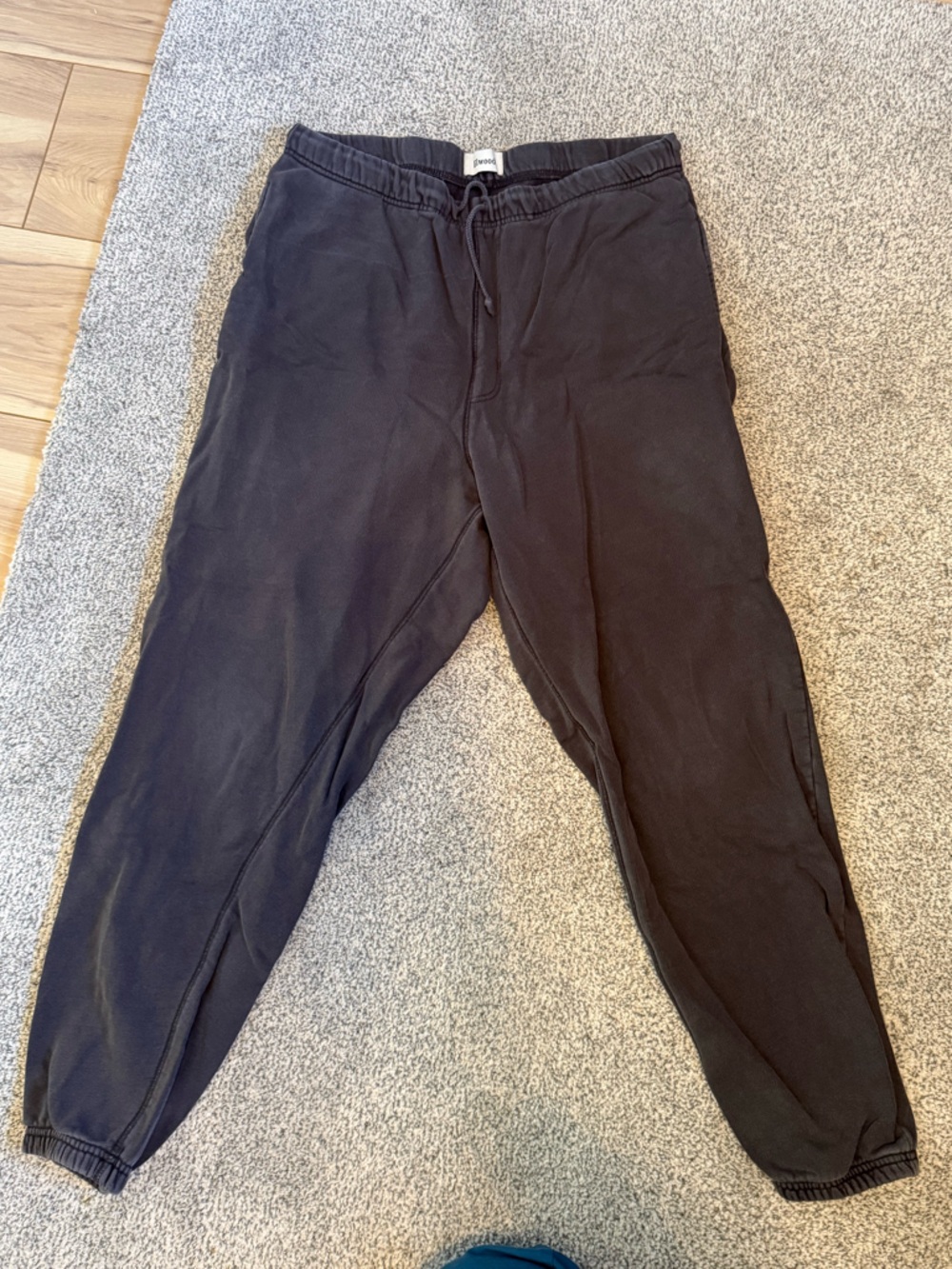 Elwood Black Drawstring Jogger Sweatpants